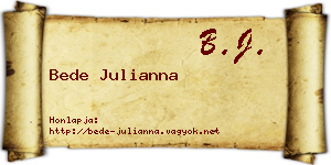 Bede Julianna névjegykártya