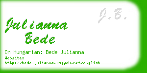 julianna bede business card